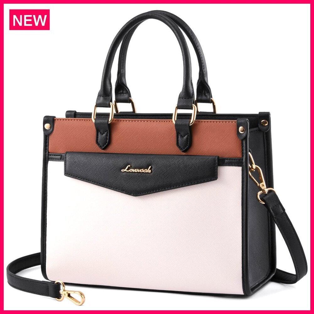Waterproof PU Leather Tote Crossbody Bag with Anti-Theft Pocket